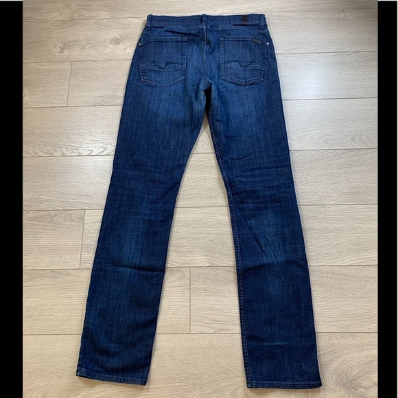 7 for All Mankind Slimmy Weightless Denim Dark Wash Jeans - Picture 4 of 16